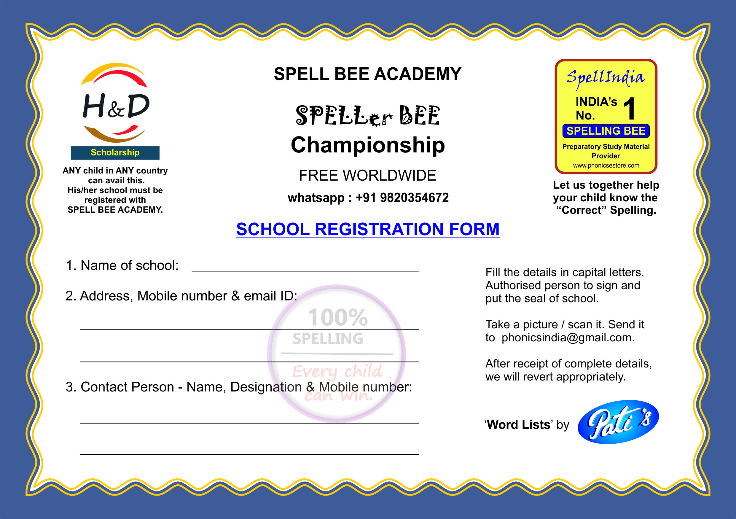 SPELL BEE SPELLING WORDS COMPETIITION EXAM